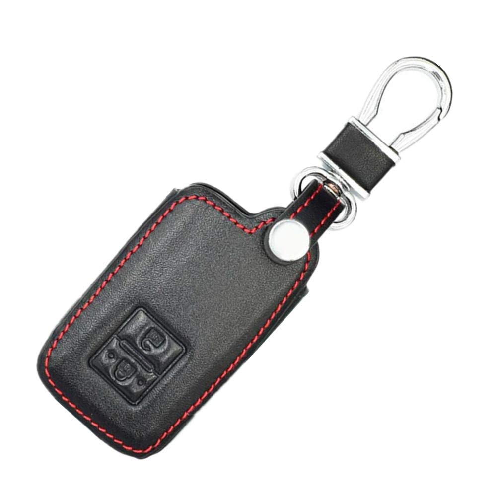 Skórzane etui na kluczyki samochodowe brelok do Toyota Auris Camry RAV4 Avalon Yaris Verso 2012-2019 2 przyciski