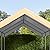 Outsunny 20' x 10' Carport Replacement Top Canopy Cover for Model 84C-207WT or 84C-386V00WT, Waterproof and UV Protected Garage Car Port Cover with Ball Bungee Cords, Beige (Only Cover)