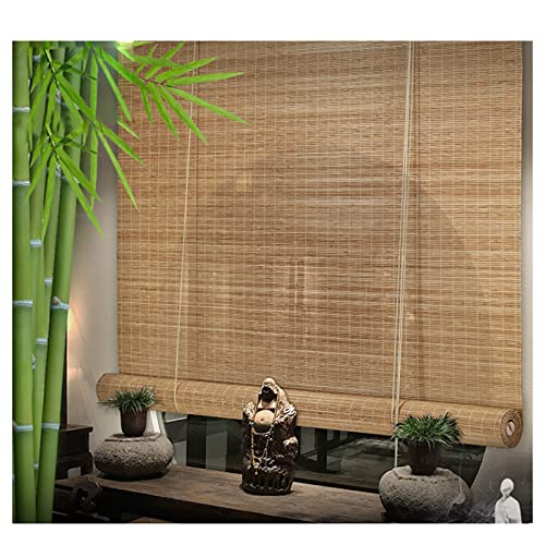 SHUDONGDEN Estor Enrollable De Bambú Natural,Estores De Bambú,Estor Enrollable De Bambú,Persianas para Ventanas Exteriores, para Porche, Patio, Balcón, Cocina, Puertas,W50xH80cm/20x32in Cover