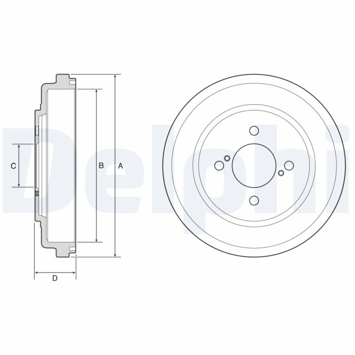 DELPHI Tamburo freno Posteriore BF643 Tamburi Dei Freni 2x Ø220mm Compatibilità con SUZUKI SWIFT V AZ