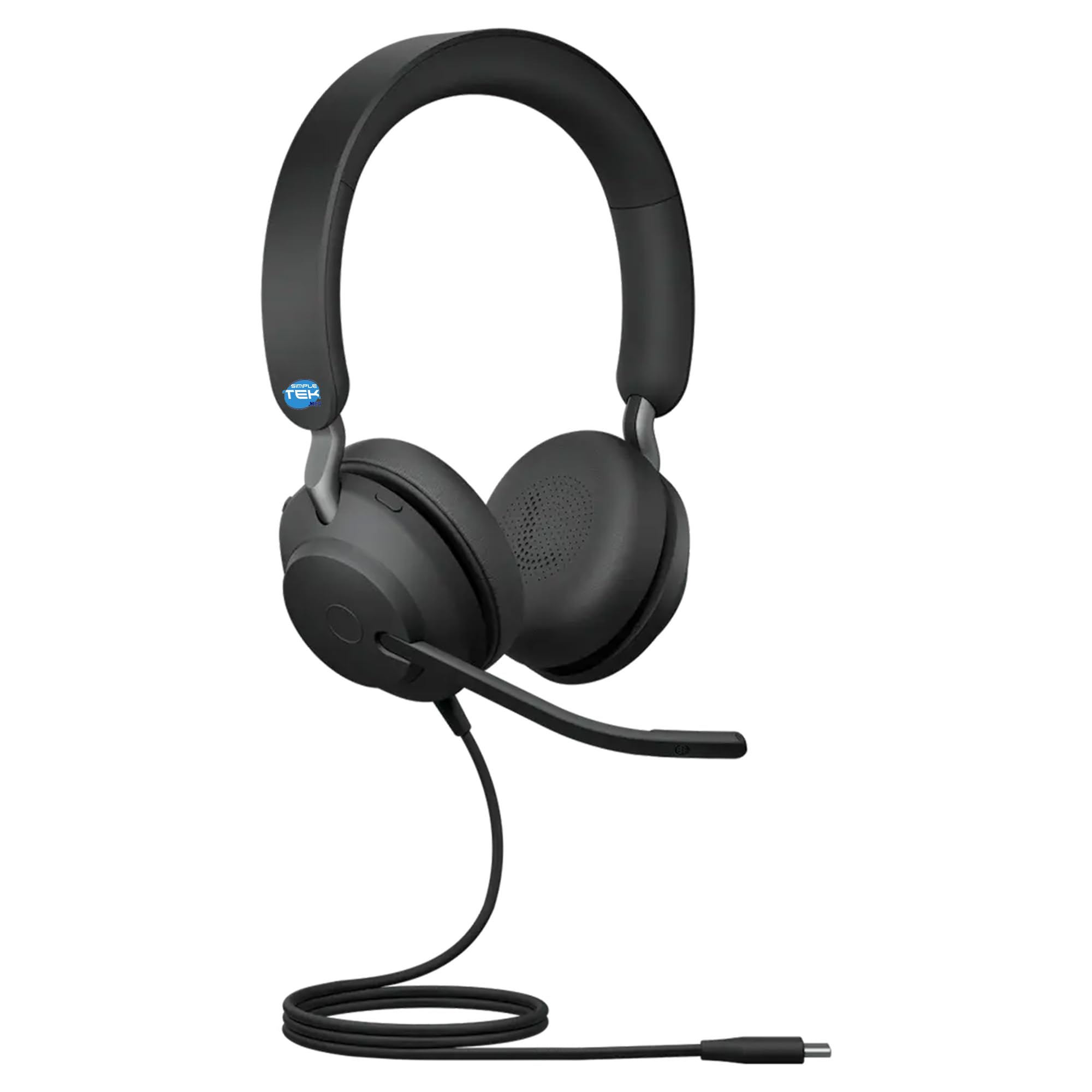 SIMPLETEK - Cuffie Cablate Stereo Professionali SE - Cavo USB-C con atattatore USB-A incluso - Microfono incorporato