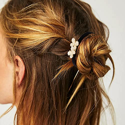 Atoden Bracelet Hair Ties Ponytail Holders 4 Pcs Elastic Hair Bands For Women's Hair Stretchy Pony Tails Skinny Black Hair Ties No Damage Thin Hair Ties Grab And Go Hair Ties Decorative Hair Ties Hair Accessories For Women Girls #TOP4