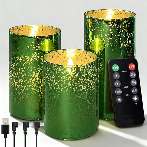 NICE POINT LED Kerzen mit Timerfunktion und Fernbedienung, USB...