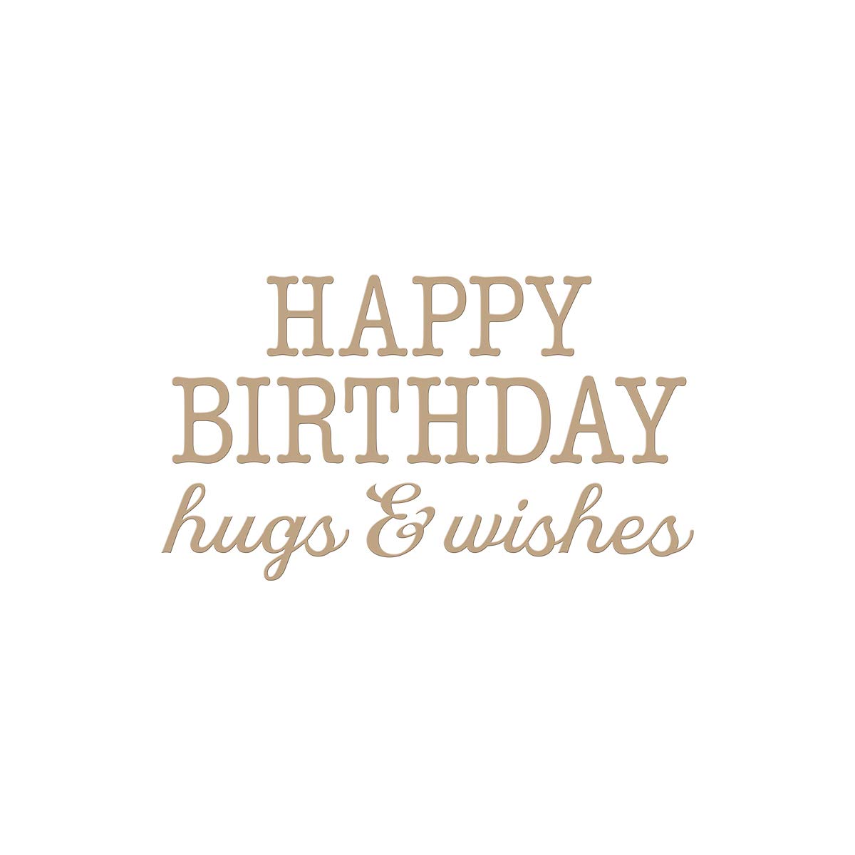 Glimmer Hot Foil Plate - Birthday Hugs & Wishes