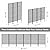 12 Panels Decorative Garden Fence Animal Barrier Outdoor Privacy Screen Freestanding Air Conditioner Fence Garden Edging Border Black Metal Temporary Fencing for Yard Landscape Patio