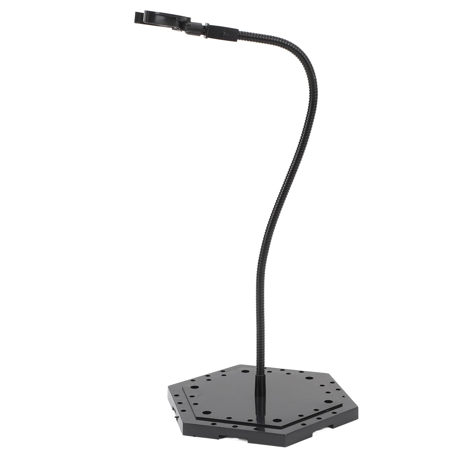 VGEBY Supporto per action figure, supporto per esposizione di figure di bambole in acciaio inossidabile ABS, supporto per modello stop motion per bambole da 6 pollici (nero)