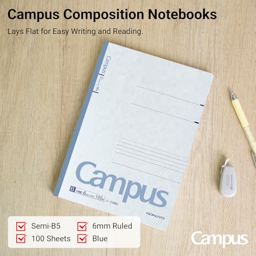 Image of Kokuyo Campus Notebook - Semi B5 (7 inch X 9.8 inch) - Normal Rule - 35 Lines X 100 S...