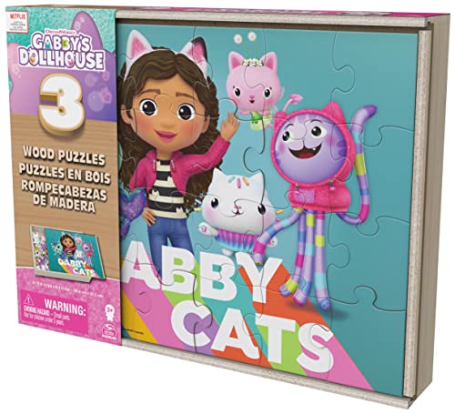 Miniatura 6 de Spin Master Games La Casa de Muñecas de Gabby - Pack 3 Rompecabezas de Madera (12 y 16 Piezas) de Gabby's Dollhouse con Caja para Guardarlos - Puzzle 3 Años - Juguetes Niña 3 Años +