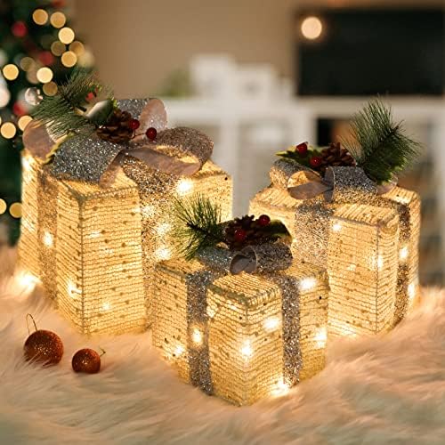 Best Battery Operated Christmas Lights From Amazon Amazon.com: Set of 3 Christmas Lighted Gift Boxes Decorations, Pre-lit 60LED Warm Christmas Present Boxes with Warm White Lights, Battery Operated Christmas Lights Decor for Xmas Tree, Home, Party, Holiday,Indoor : Patio,