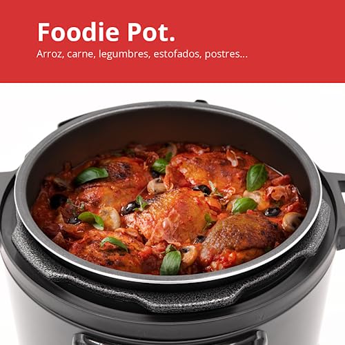 Programmierbarer Topf und Luftfriteuse, 2 in 1 Küchenmaschine, programmierbarer Topf + Air Fryer, 9 in 1 Funktionen, Kapazität 6 l, 1300 W, 3 Leistungsstufen, 2 programmierbare Deckel. 4 Programmierbarer Topf und Luftfriteuse, 2 in 1 Küchenmaschine, programmierbarer Topf + Air Fryer, 9 in 1 Funktionen, Kapazität 6 l, 1300 W, 3 Leistungsstufen, 2 programmierbare Deckel.