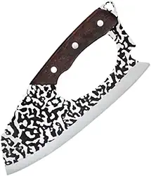 Cutelo Artesanal de Cozinha 23cm em Aço Inox – Faca Cutelo Profissional para Carne, Legumes e Churrasco