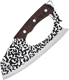 Cutelo Artesanal de Cozinha 23cm em Aço Inox – Faca Cutelo Profissional para Carne, Legumes e Churrasco