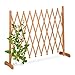 Relaxdays Rankgitter Holz, ausziehbar bis 275 cm, Rankhilfe Kletterpflanzen, Scherengitter freistehend, Garten, orange