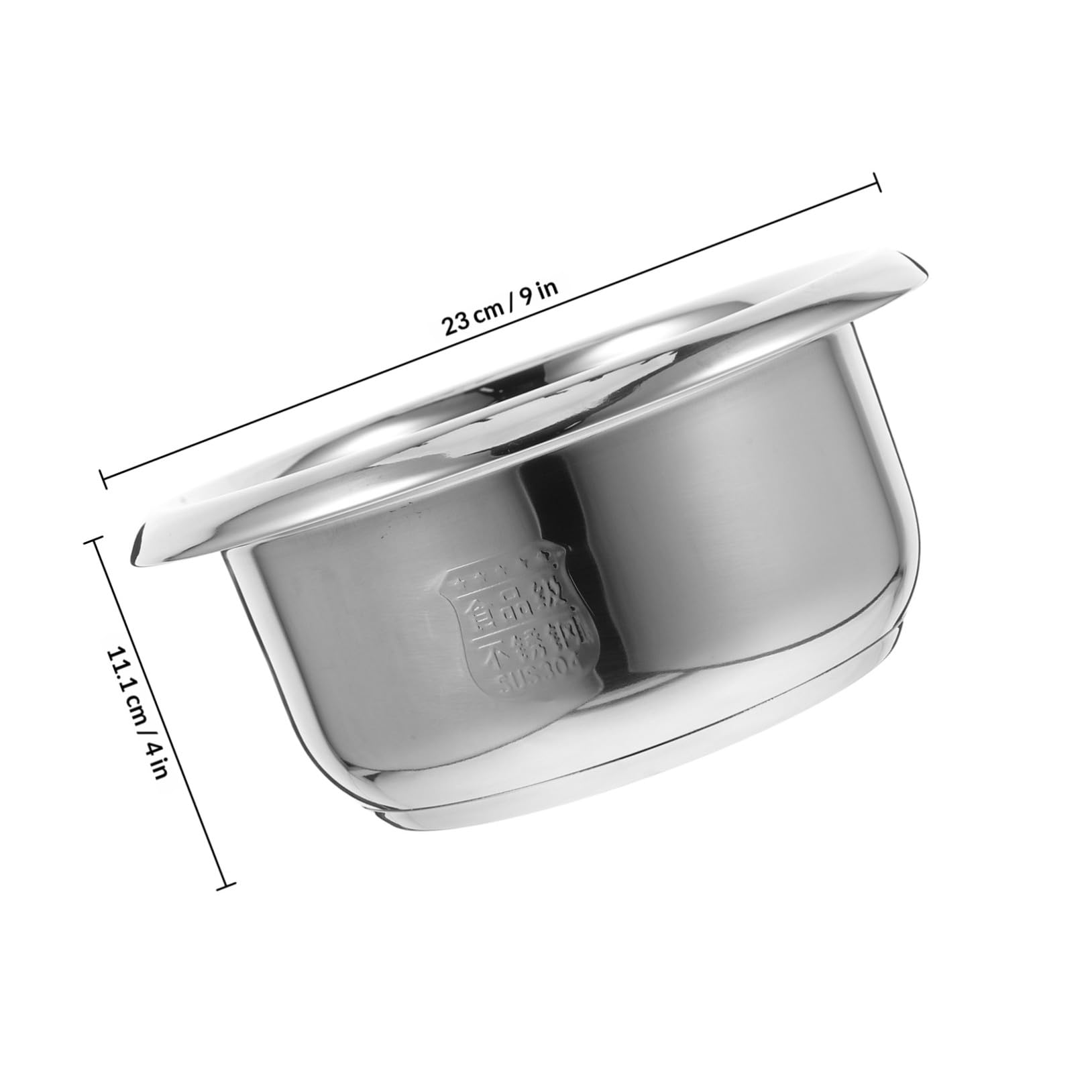 Doublure Intérieure en Acier Inoxydable pour Cuiseur à Riz, Pot Argenté Répartition Homogène Chaleur, pour Cuisson Riz et Vapeur
