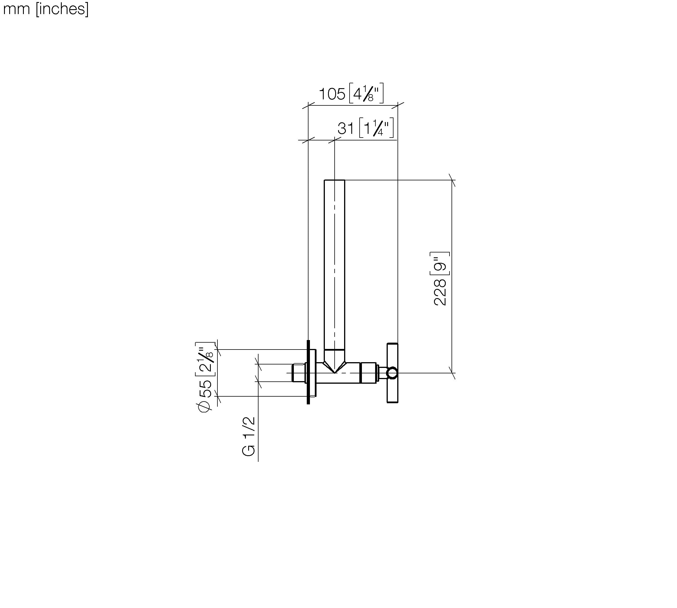 Dornbracht TARA Eckventil 1/2", 22900892-06, Farbe: Platin gebürstet