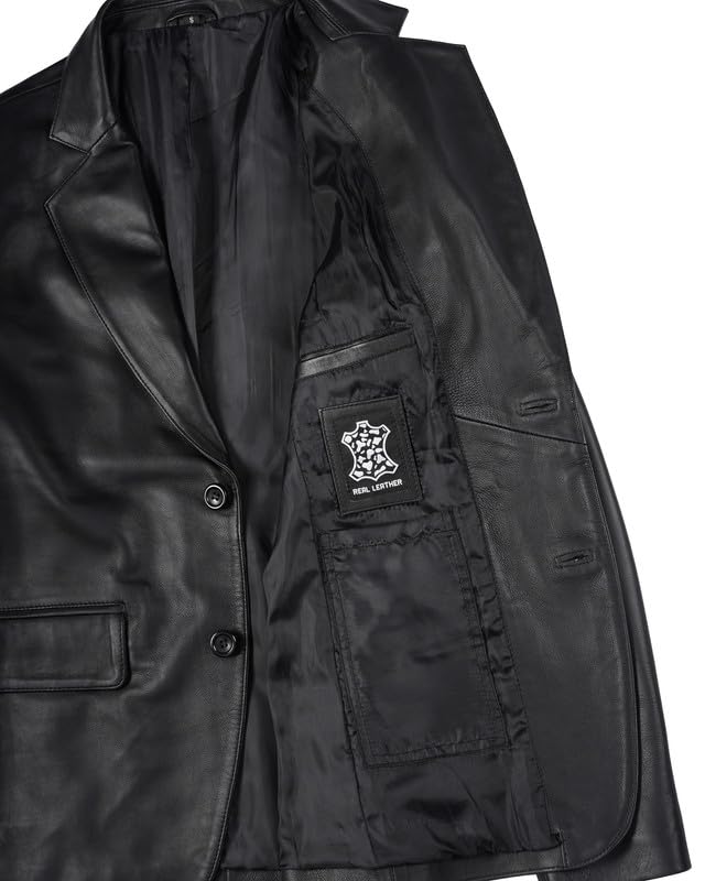 Image of Decrum Disc Leather Jackets - Mens Leather Blazer [1500566] | Blazer, XXL