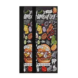 2 Pcak Refrigerator Door Handle Covers Dishwashers Grill Microwave Cabinet Door Cloth Protect Kitchen Appliance Clean Food Hamburger Colored