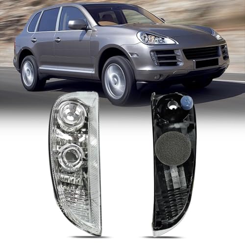 CHELANGHU Fog Lamp Light Assembly Fit for Porsche Cayenne 2007 2008 2009 2010,Replace for 95563118202 (Right Passenger Side)