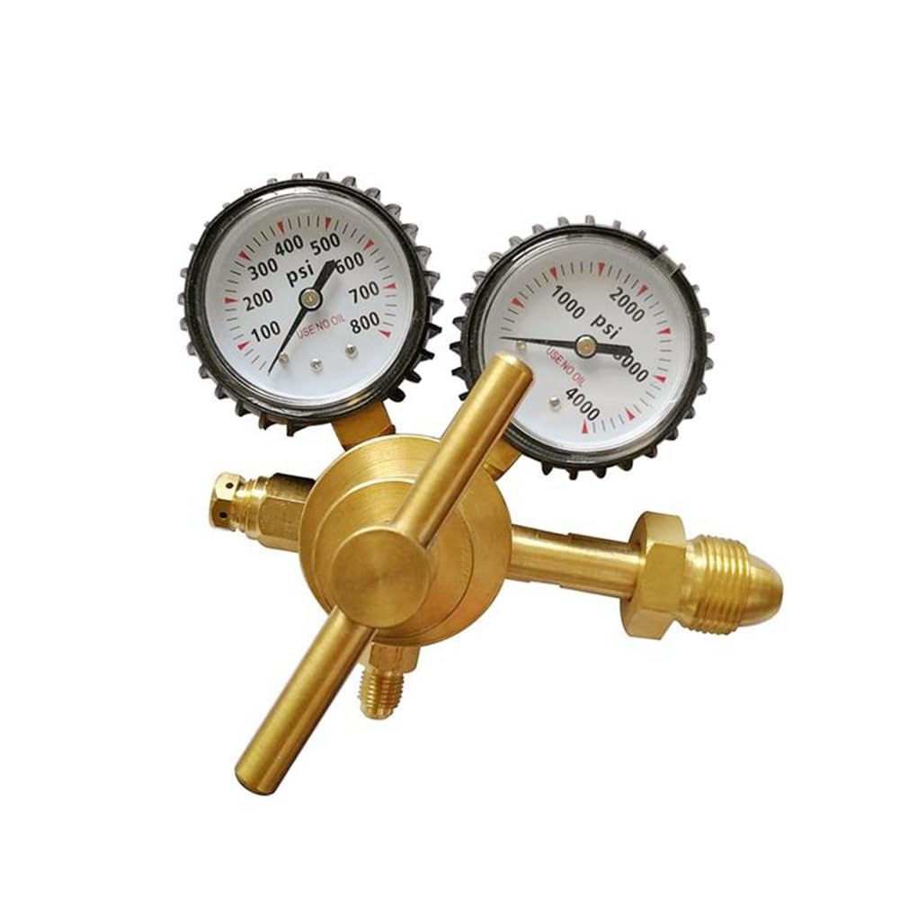 PEKKA 1 Piece Precise Brass Nitrogen Regulator Nitrogen Regulator Gold High Pressure Pressure Tests