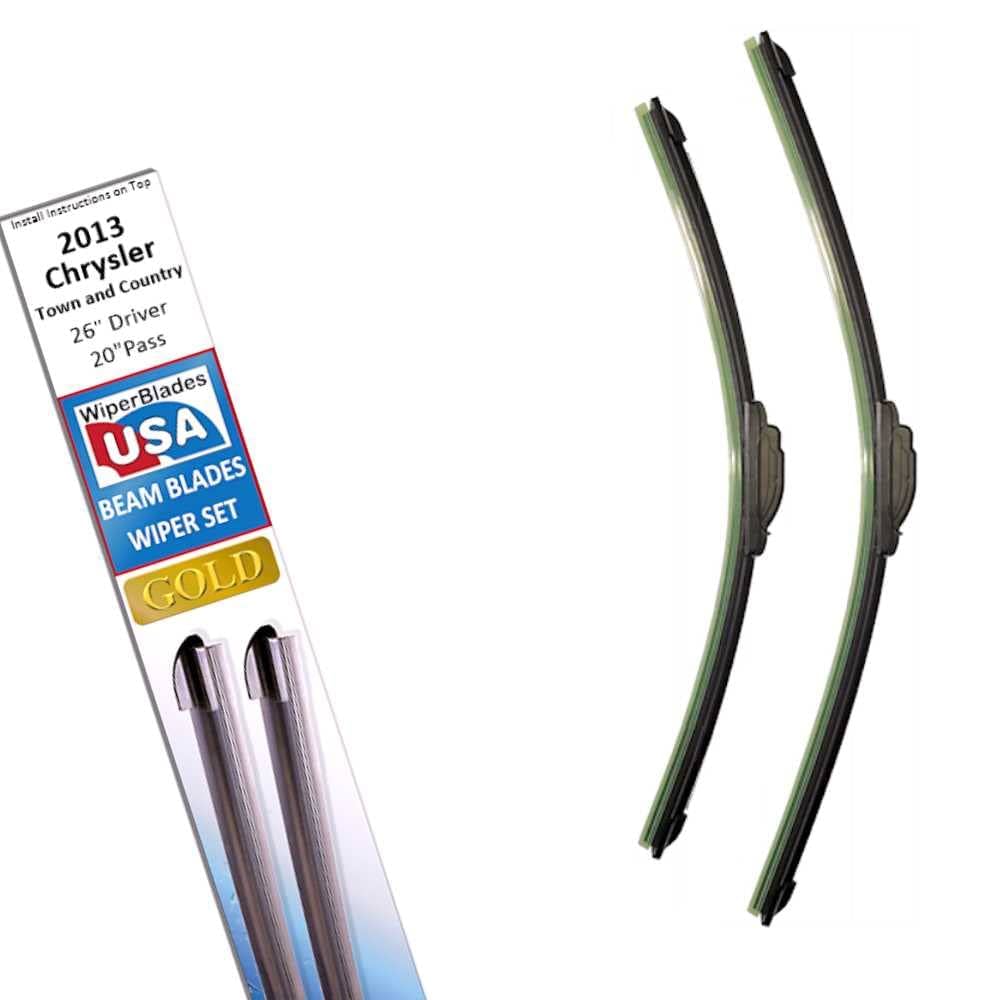 WAIPER×TOWN CRAFT/Rayon OpenShirts Amazon.com: Beam Blade Wipers Set for 2013 Chrysler Town and