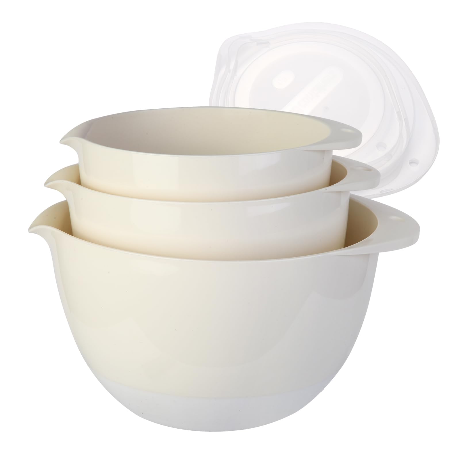 Amazon.com: JCXivan 3 Plastic Mixing Bowls with Pour Spout,Lids