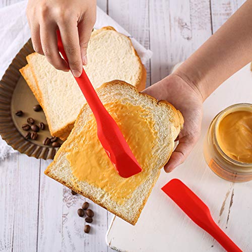 Yoku Made- Small Spatulas Set, Heat-Resistant Mini Spatulas With Sharp And Thin Edge, Nonstick Silicone Spreader, 10 Inches, 4 Pack #TOP2