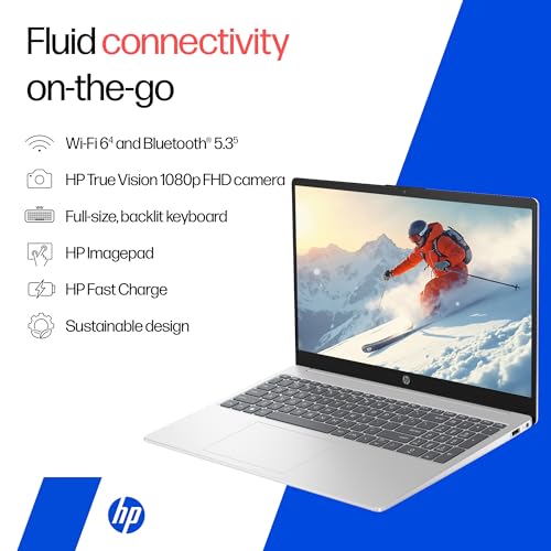 Image of HP 15, Intel Ultra 5 125H, 12 Tops (32GB DDR5, 1TB SSD) FHD, IPS, 15.6'' /39.6cm, Win11, M365 Basic(1yr)*Office24, Silver, 1.65kg, fd1279TU, Intel Arc Graphics, FHD Camera, Backlit, AI Powered Laptop