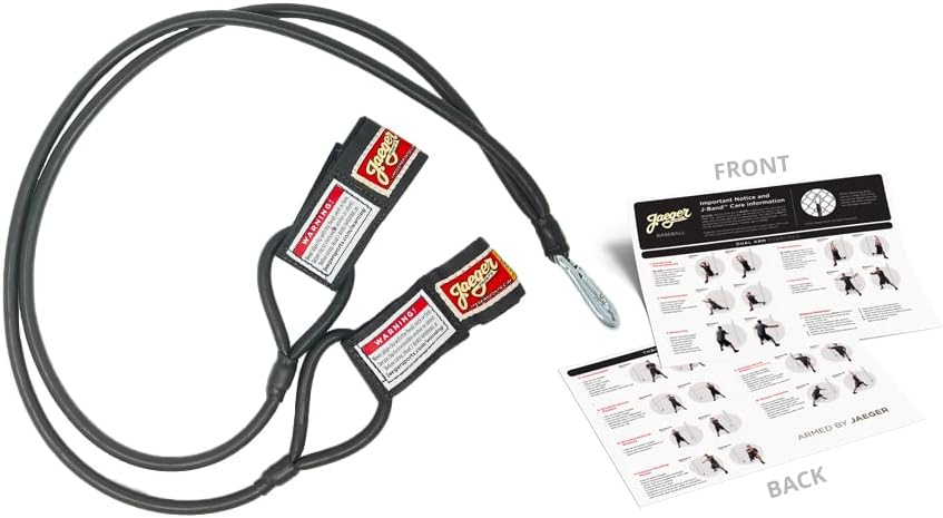 J-Bands Jaeger Resistance Bands for Baseball and Softball Pitchers. Baseball Pitching Trainer and Arm Trainer. Baseball Bands for Throwing. Baseball Training Equipment and Laminated Instruction Sheet