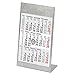 TISCHKALENDER STEHKALENDER AUFSTELLKALENDER aus Edelstahl 2022/2023 silber matt