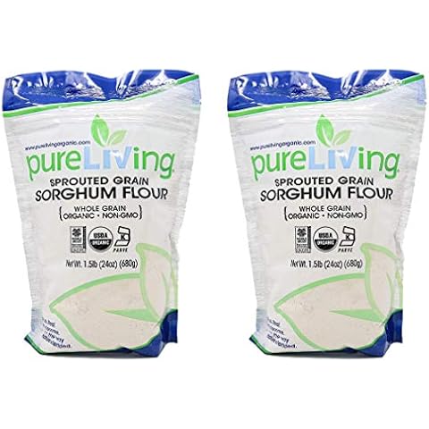 Pure Living Liv Organic SPROUTED Sorghum Flour - 24 oz - PureLiving (Pack of 2) - Delicately sweet and nutrient-rich! Cover