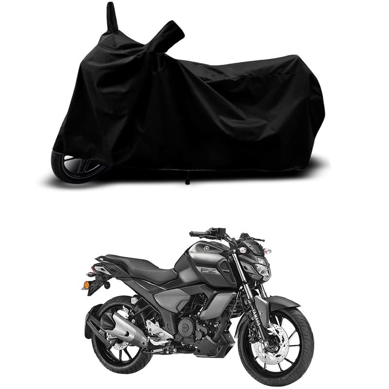 Image of 100% Scratchproof /UV-Rays /Heat Protection /Birds Dropping /Water Resistant /Dust Proof /Waterproof /Full Bike Scooty Two Wheeler Body Cover Compatible for FZS-FI V3 All Varients[Black]
