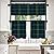 BaoNews Buffalo Plaid Tartan Kitchen Valances for Windows,Traditional Scottish Tiles Trendy Blackout Valances Curtains Multilayer Polyester Drapes for Kitchen Bedroom 2 Pack 52X18 Inches