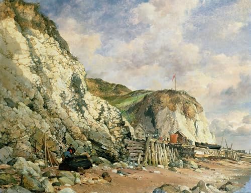 Toile Bonchurch Edward William Cooke 60x90cm pour embellir un bureau terne