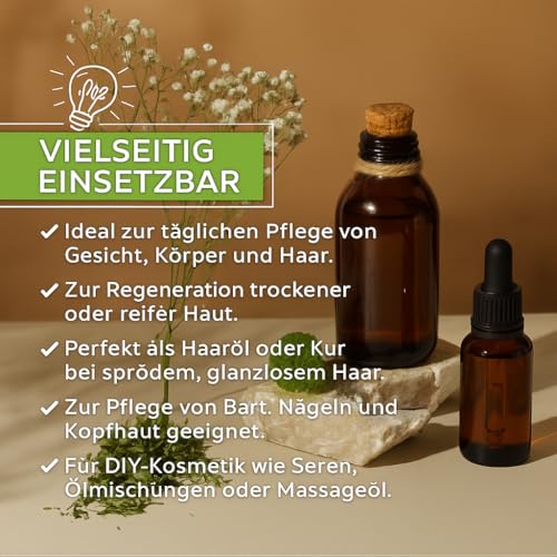 GreatVita Bio Arganöl 100ml | 100% reines kaltgepresstes Arganöl aus Marokko - zur Haut- & Haarpflege – unraffiniert & naturrein – für Gesicht, Haare, Bart & DIY-Kosmetik