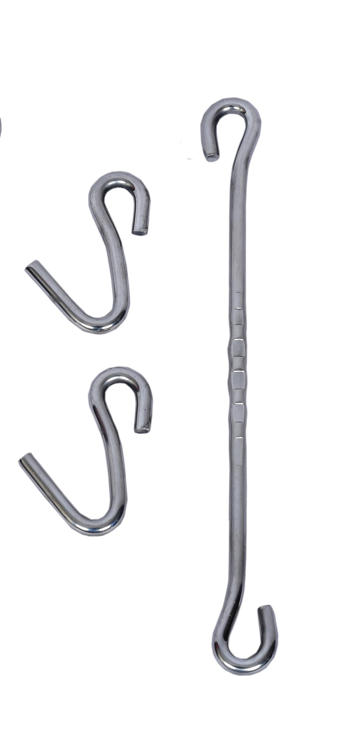 stainless steel heavy duty swing chain link rod hanging accessories set for hammock swings chairs jhula rods chain link kit (20 link rod - 8 s hook)