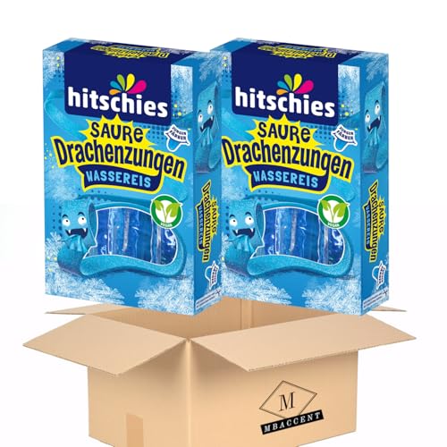 2x Hitschies Saure Drachenzungen Wassereis Blau Set Hitschler 2x400ml (800ml) by MBaccent + MBAccent Sticker