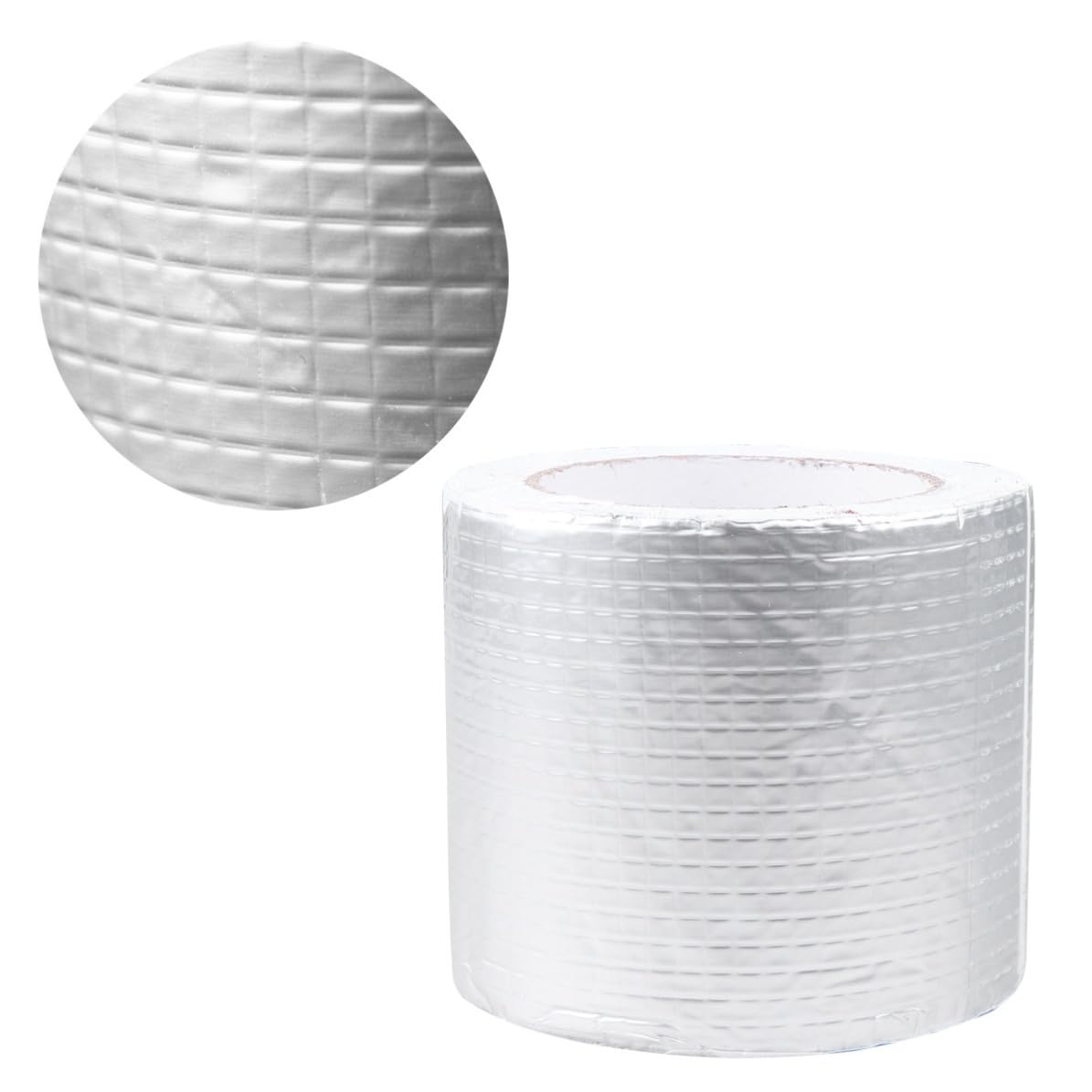 Cinta de Reparación de Umbral y Techos Caucho Butílico Resistente al Agua, Aluminio y Papel, 10cm X 10m para Sellar Fugas en Tuberías y Superficies