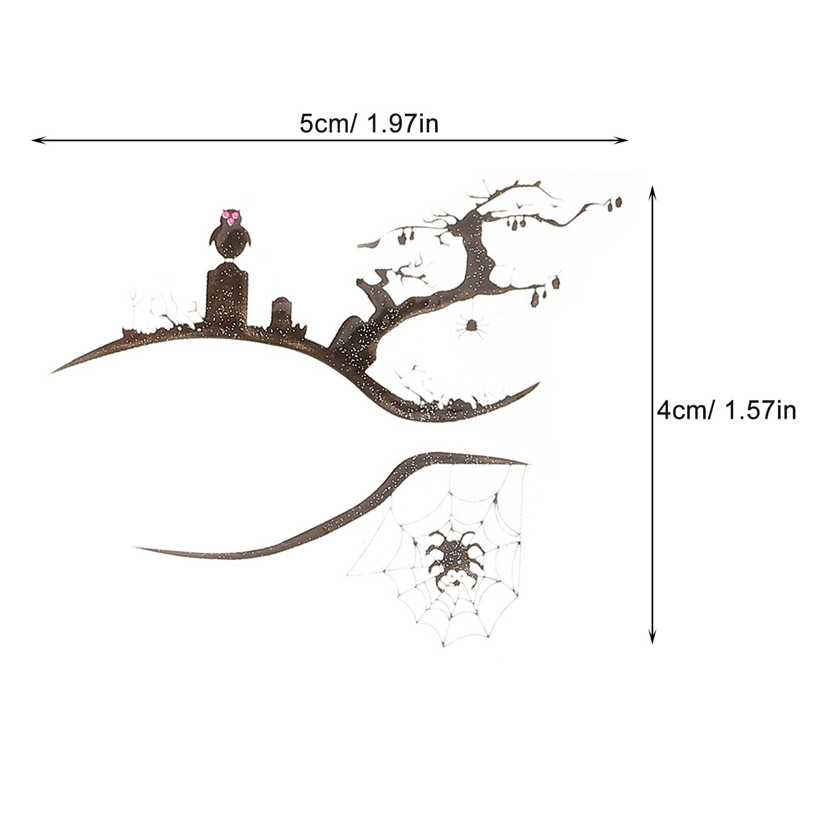 FRCOLOR 4 works Temporary Eyeliner Stickers Eye Shadow Decals for Halloween Party Makeup Cosplay Festival Eye Makeup Stickers - Image 2