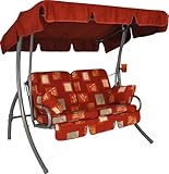 Angerer Comfort Balkon Hollywoodschaukel Salerno, Rot, 2-Sitzer