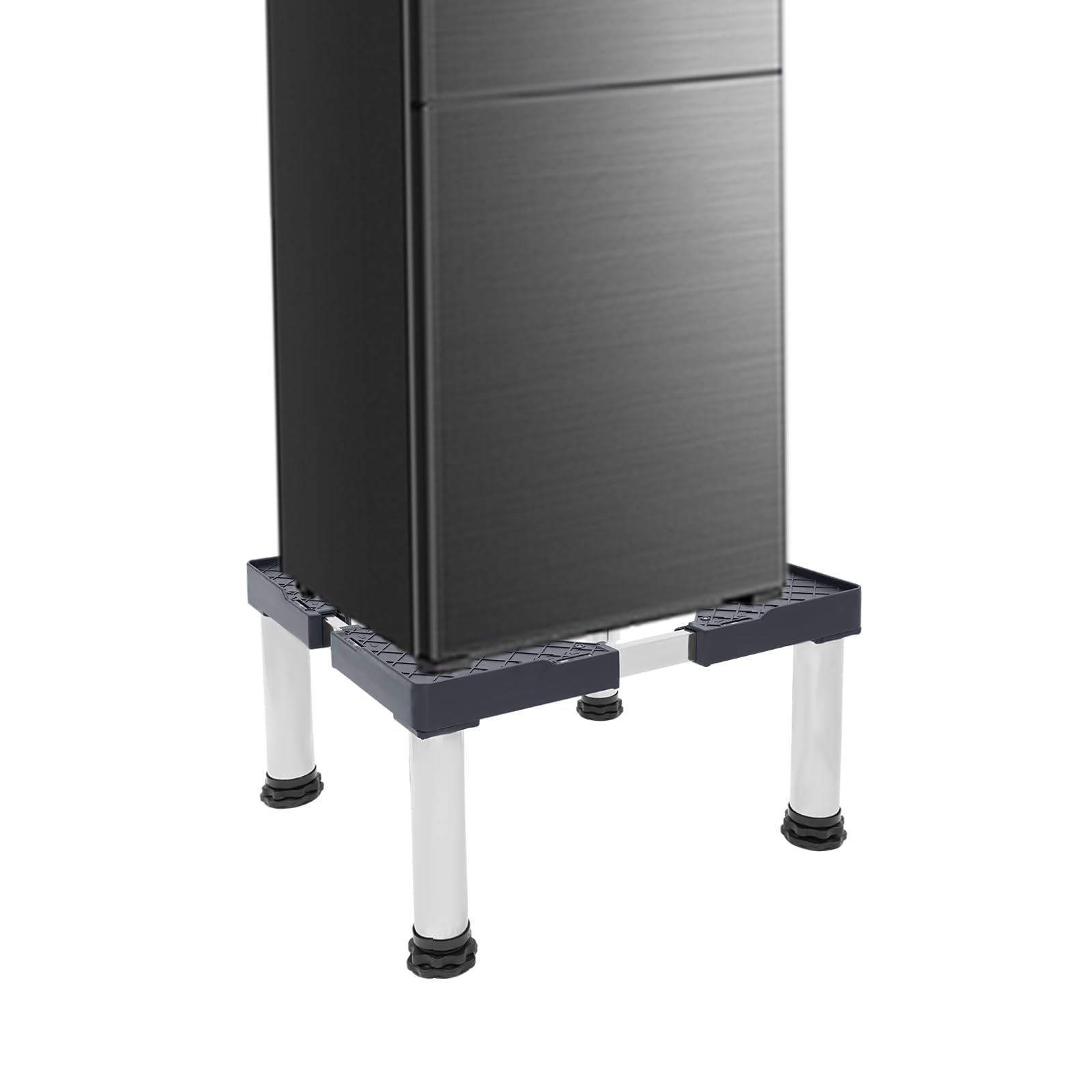 Waschmaschinen Untergestell waschmaschinensockel Verstellbar 42-65cm Breite, 29-31cm Höhe, Bärenlast 150kg, Rutschfest für Waschmaschine, Kühlschrank, Trockner, Gefrierschrank erhöhung (Grau)