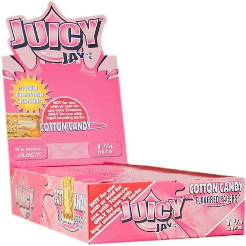 Juicy Jay's Flavored Papers 32 Leaves 1 1/4 Cotton Candy Pack of 24