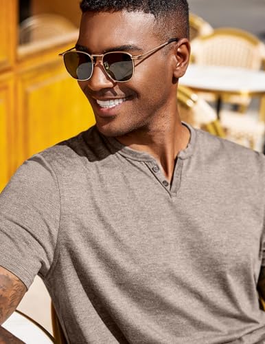 COOFANDY Men's T Shirts Short Sleeve Casual V Neck T-Shirt Soft Notch Neck Tee Classic Plain Shirts - Image 5