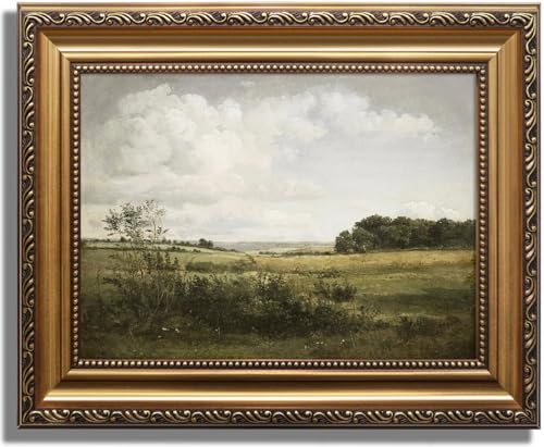 KBKBART Gold Framed Vintage Landscape Wall Art Prints, Retro Muted