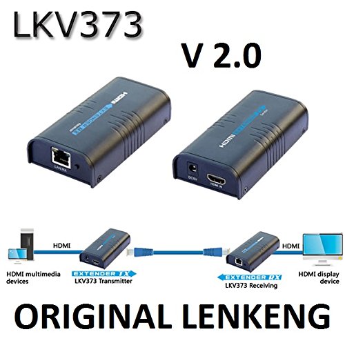 Kit Extensor Hdmi 100m 120m Cabo De Rede Cat5 Cat6 Lkv373