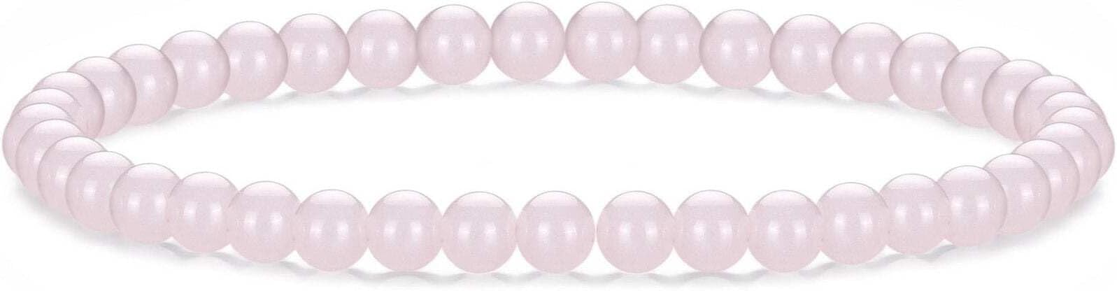 Rose Quartz Mini Beaded Gemstone Stretch Bracelet