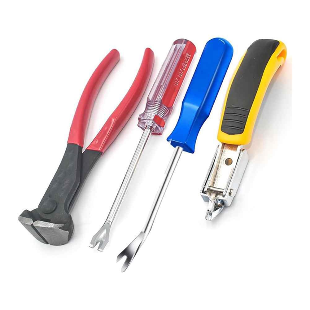 Htuteyy 4Pcs Upholstery And Repair Staple Remover Tack Puller Nail Remover Tool Set,For Furniture Floor Wall Wooden Case Frame