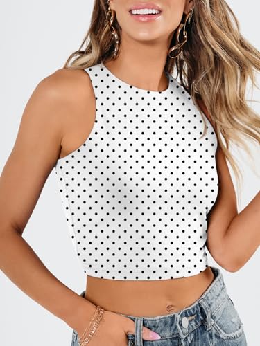 Image of EFAN Women's Double Lined Racerback Crop Tank Top | High Neck Slim Fit Sleeveless Workout Top, No-Bra Essential for Gym, Yoga & Going Out