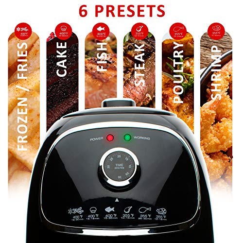 Brentwood Appliances Af202Bk 2-Quart Small Electric Air Fryer With Timer And Temperature Control, Black #TOP3