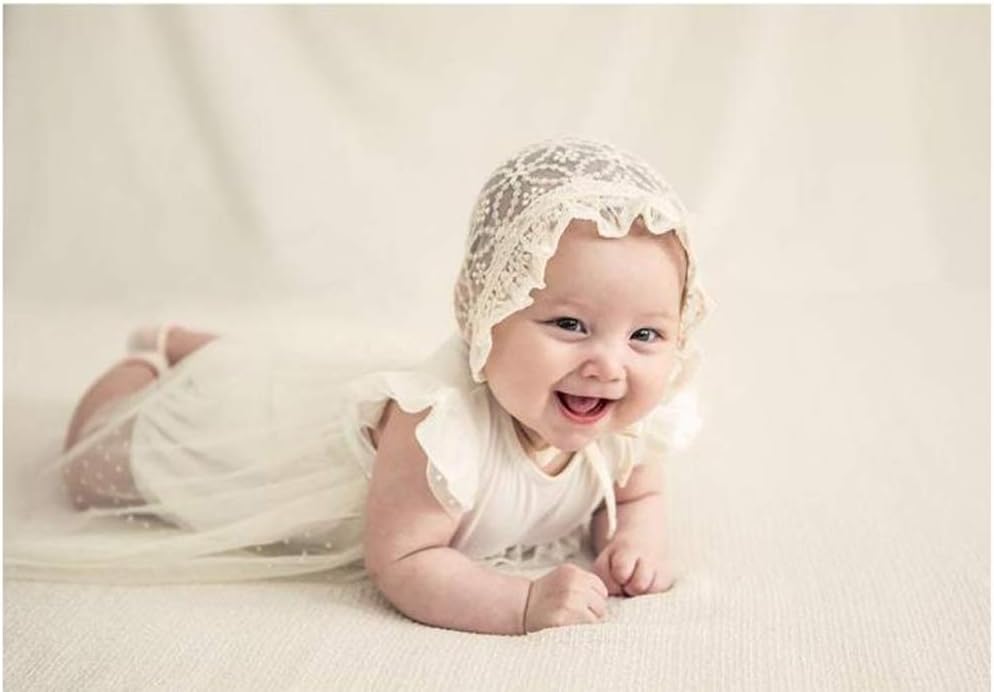 Baby Girl Toddlers Breathable Lacy Bonnet Eyelet Cotton Adjustable Sun Protection Hat - Image 6