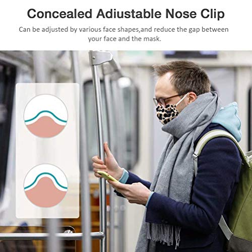 Disposable Face Mask - 50pcs Comfortable Protective Mouth Cover,Printed Cheetah Face Mask Adults, 3-Ply Breathable Safety Mask for Indoor Outdoor Home Office Travel (Leopard) - Image 7